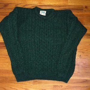 Carraig Donn Forest Green Wool Sweater